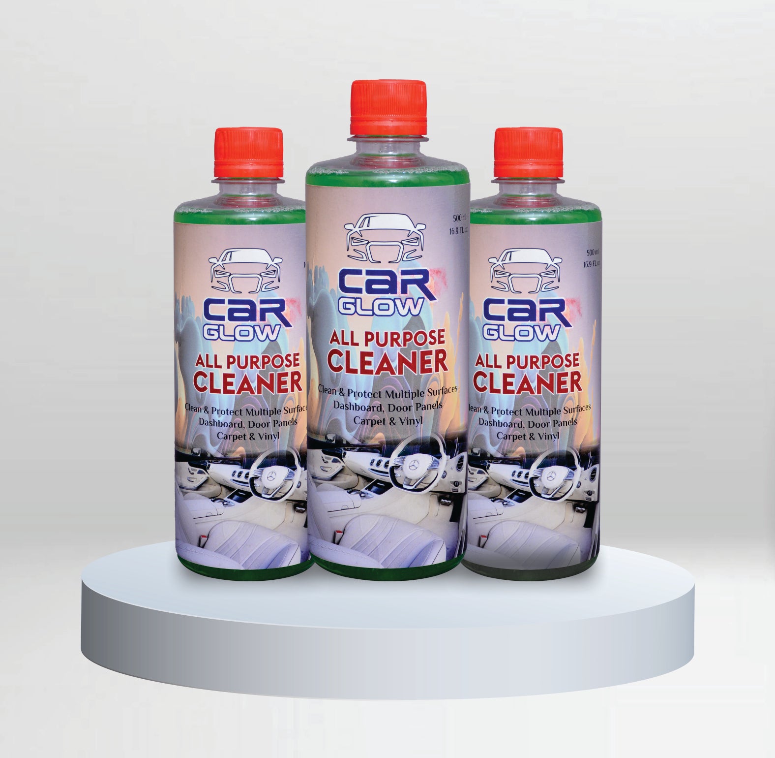 CAR GLOW | Pack of 3 All Purpose Cleaner 500 ml