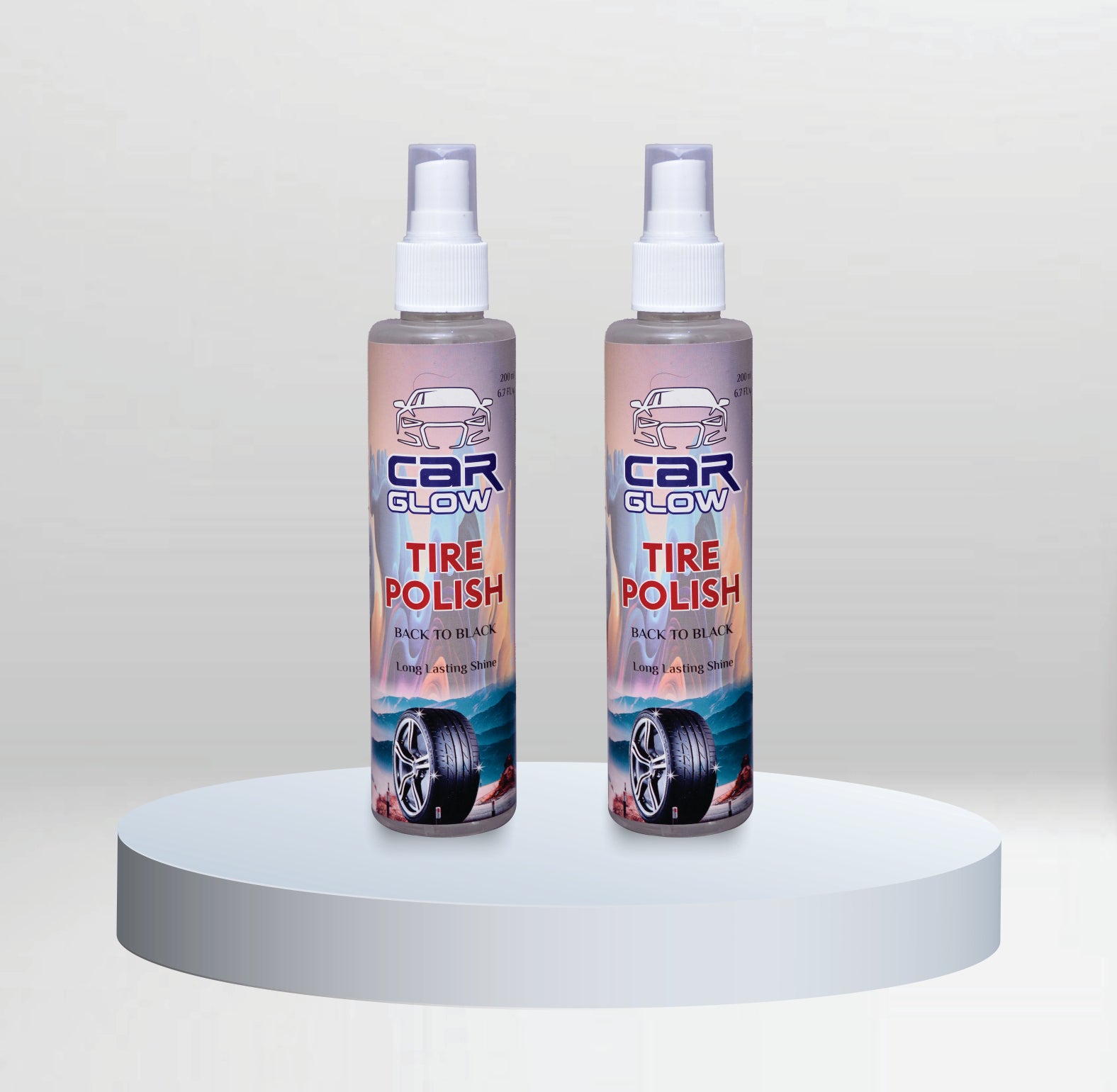 CAR GLOW | pack of 2 Tire Polish 200 ml