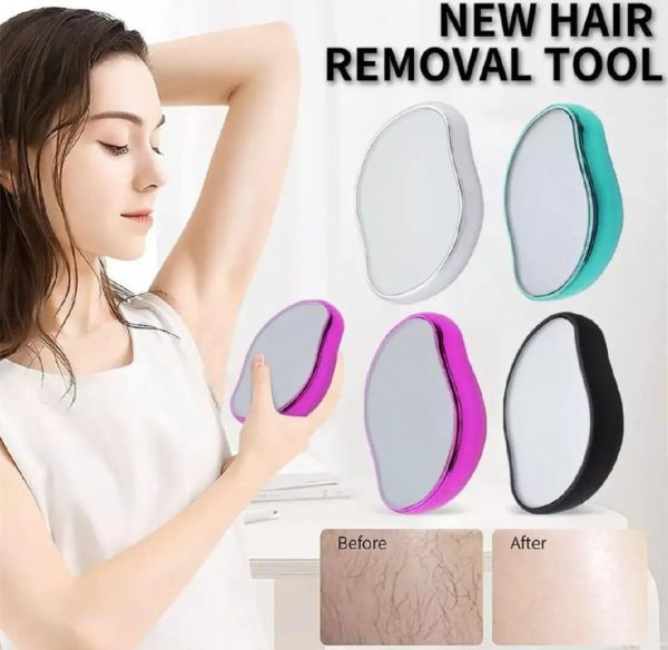 Hair Remover, Crystal Hair Eraser For Women Arms Legs Back Reusable & Washable Portable Manual Epilator Crystal Hair Removal Washable Portable Hair Removal Device Beauty Tool
