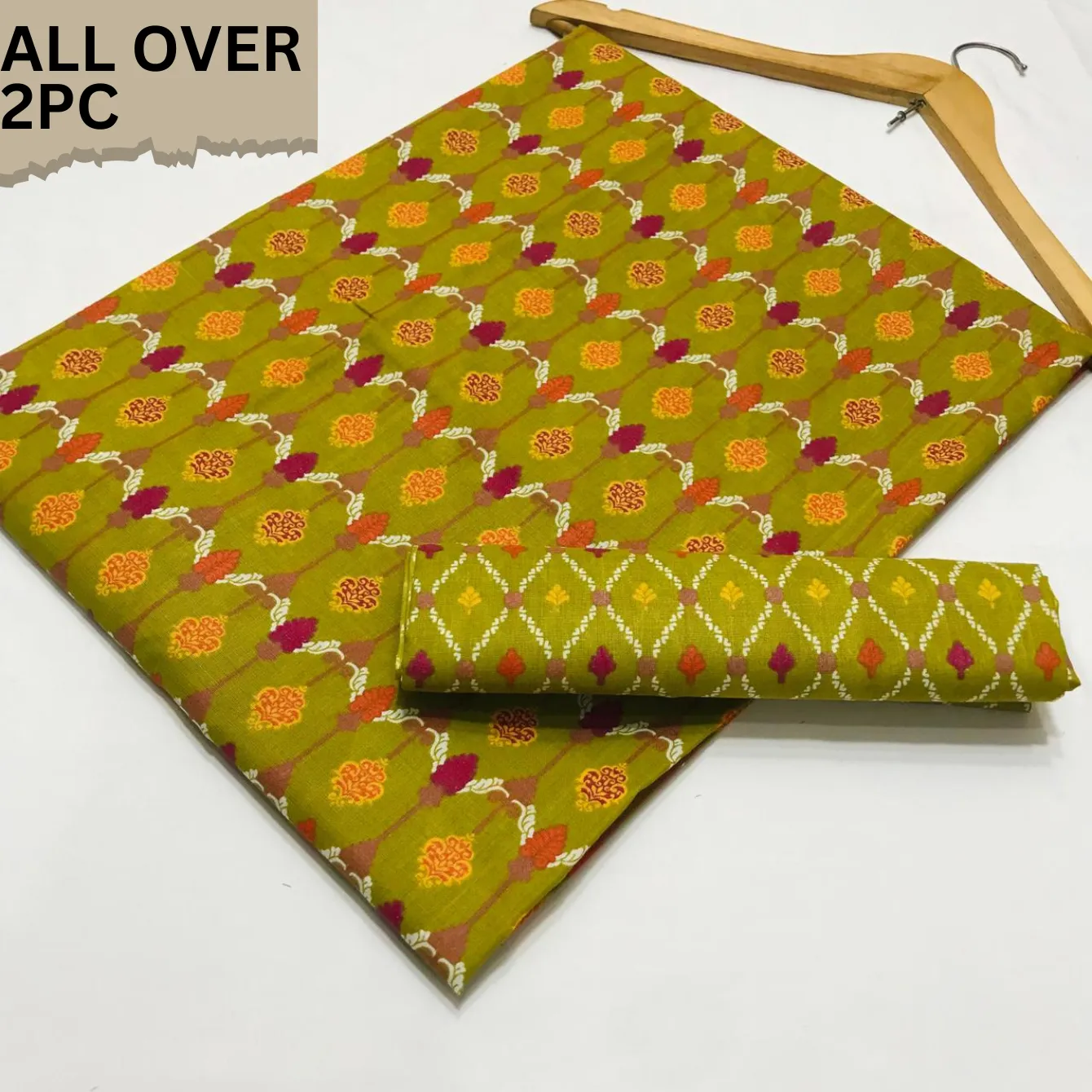 2PC Cotton Suite Digital Print ( Design SMM-(19018)