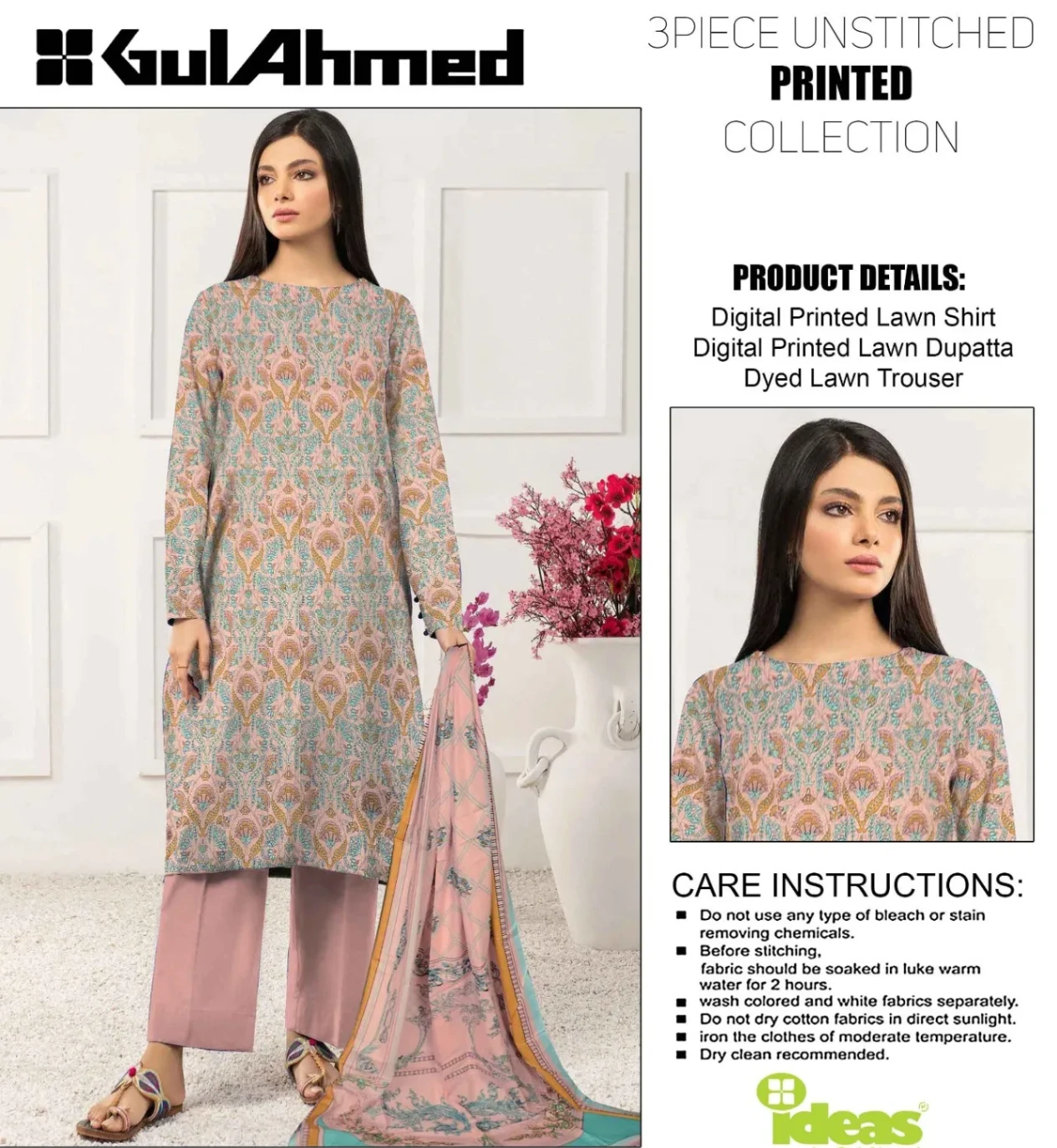 3 Piece IDEAS By Gul Ahmed AIRJET  LAWN