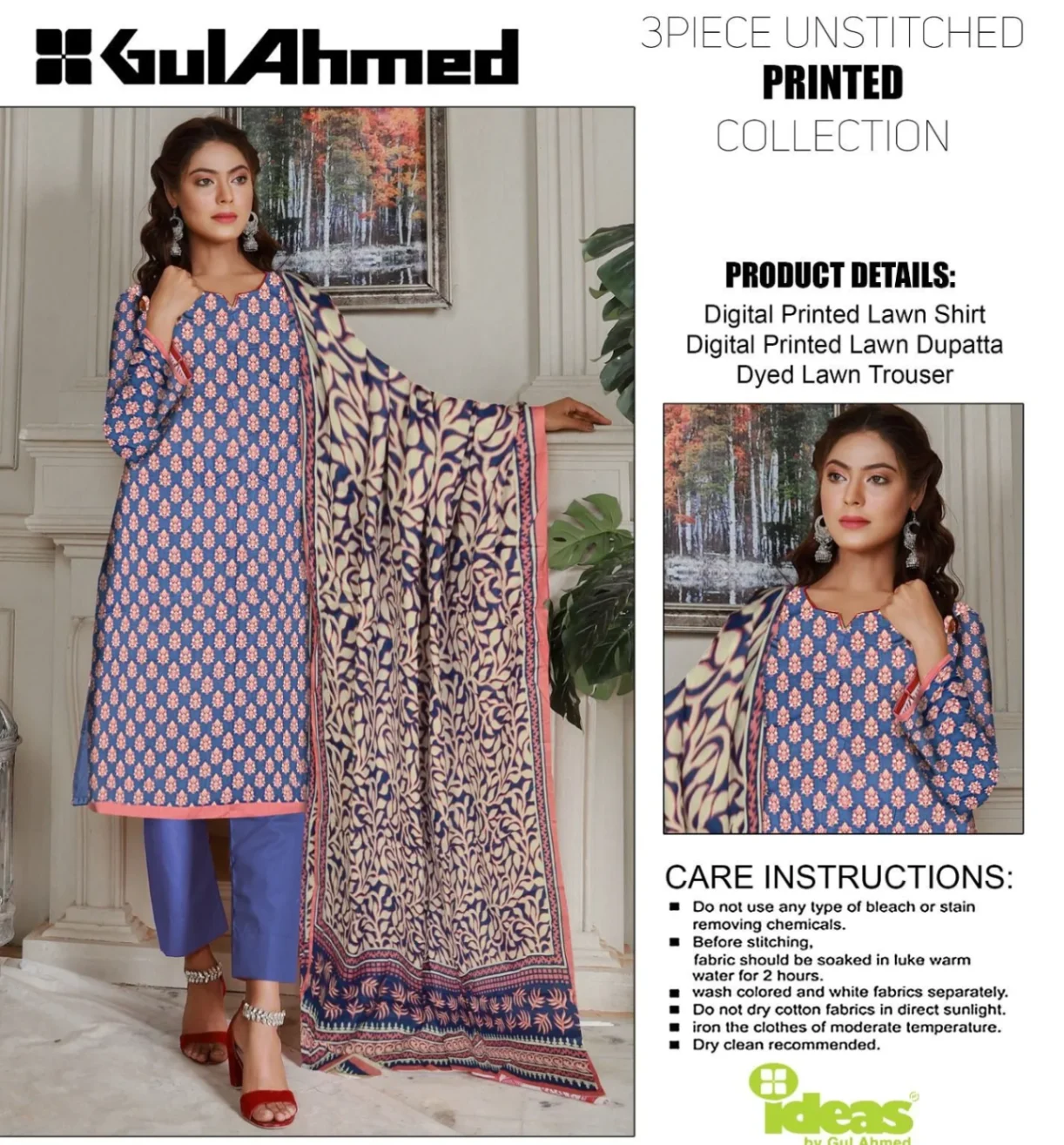 3 Piece IDEAS By Gul Ahmed 3PC 2024