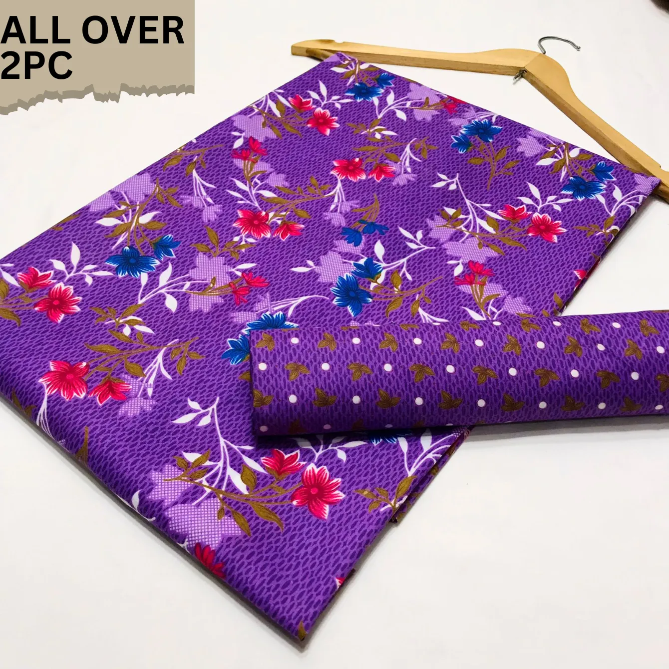 2PC Cotton Suite Digital Print ( Design SMM-(19038)