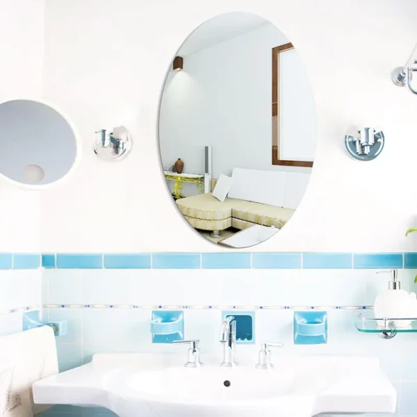 Oval Acrylic Mirror Wall Sticker (Free Delivery)