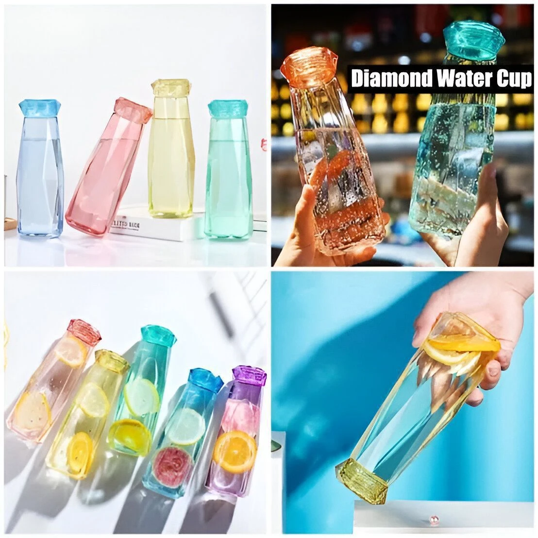 - Crystal Diamond Shape Glass