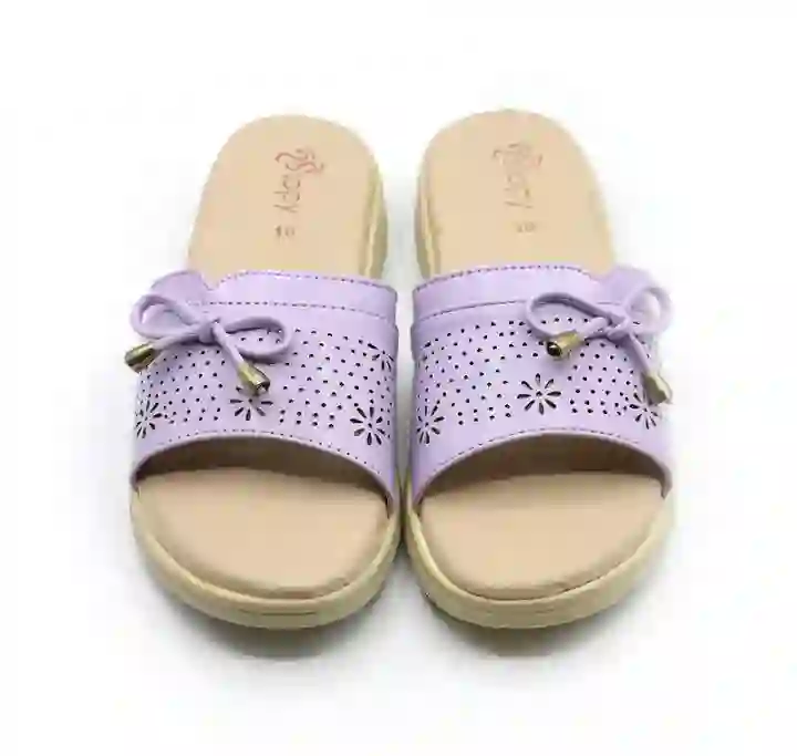 Happy Feet-Sky Sky Blue, Lavender Slipper.