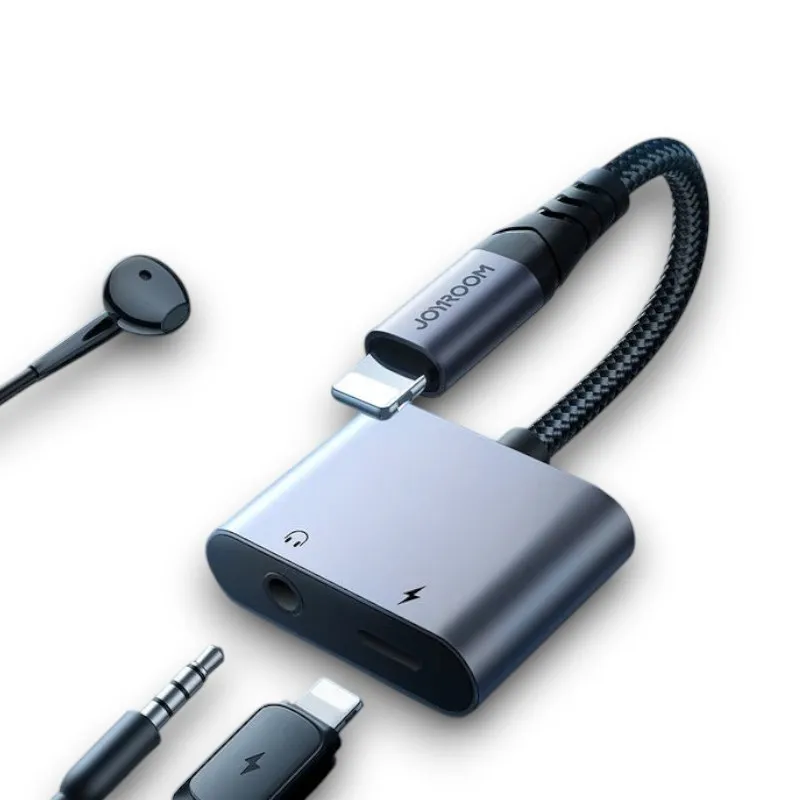 Joyroom SY-L01 2-in-1 Audio Adapter Black ( Call Version )