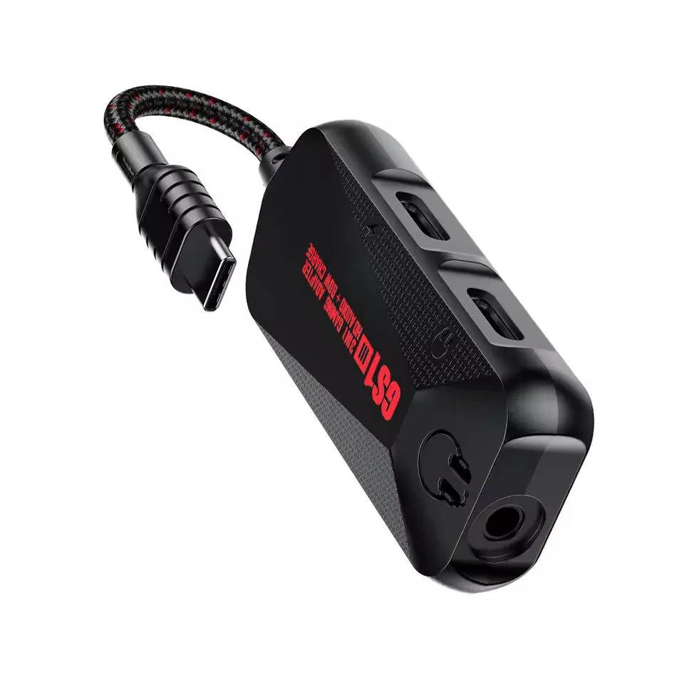 GS1 3in1 Gaming Adapter Hi-Res Sound Card  60W Fast Charging