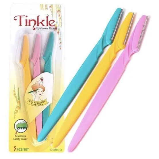 Tinkle Eyebrow Razor, Face Hair Removal Facial Razor x 3pcs