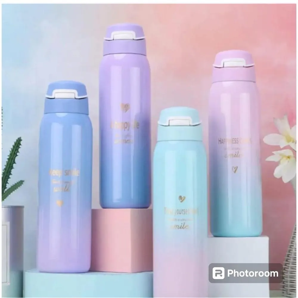 Portable Rope Thermos Water Bottle Coffee Mug Travel -500ml