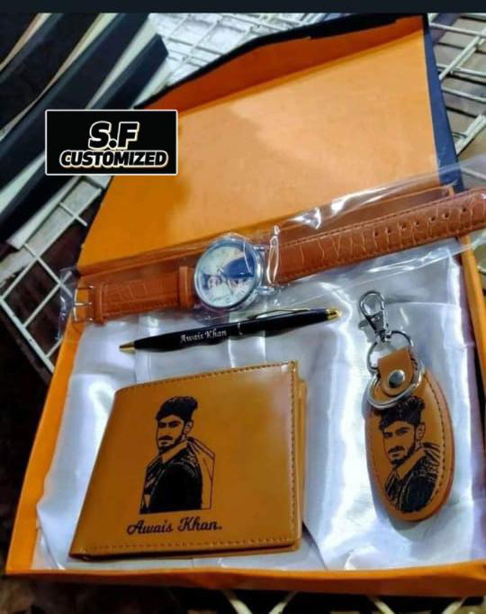 Costumized engraving wallet keychain