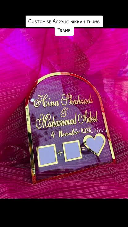 Costumized nikkah thumb frame