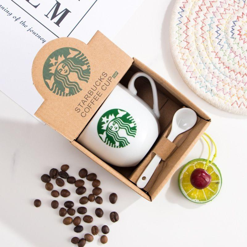 STARBUCKS Coffee Cup With Spoon