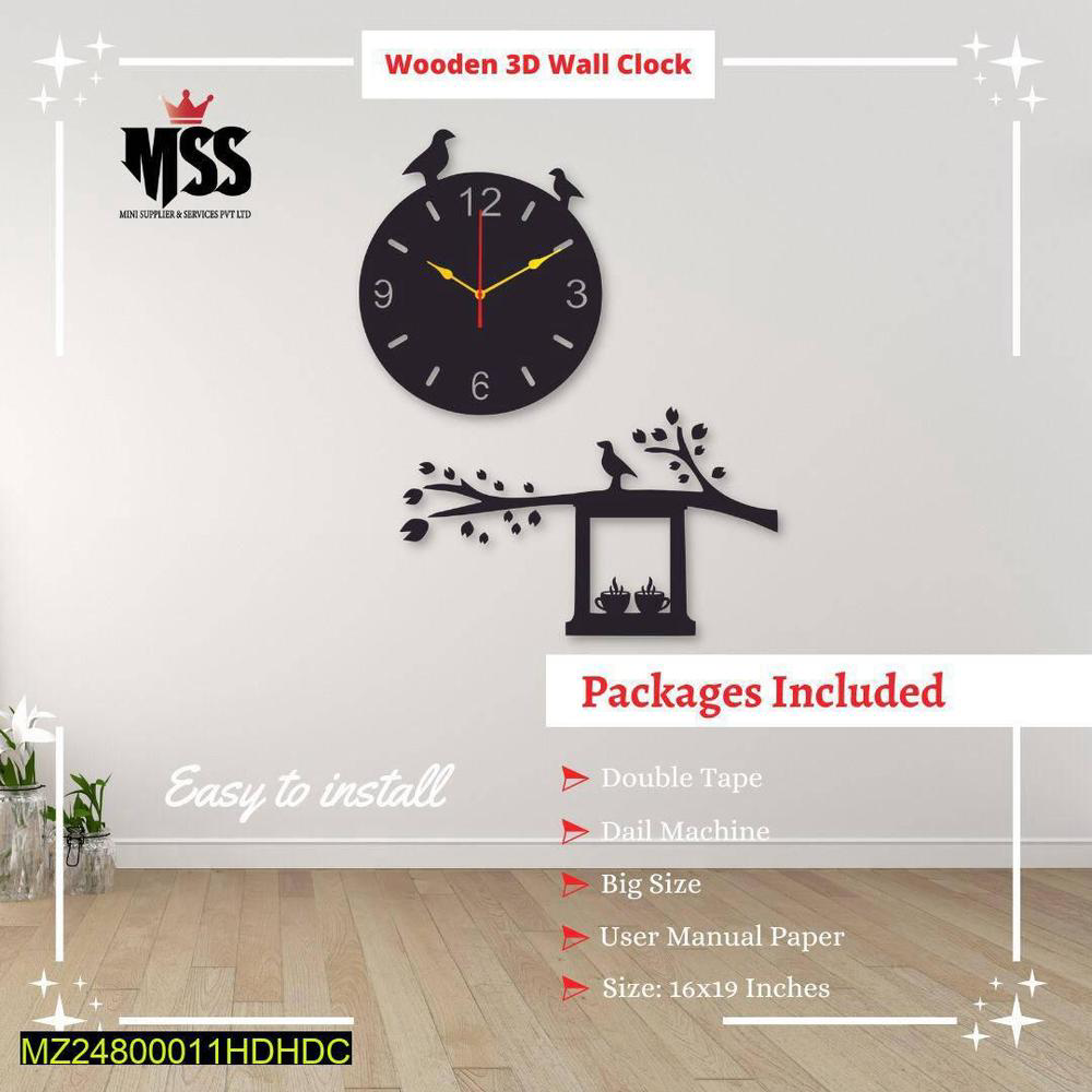 Analog Stylish Wooden Wall Clock