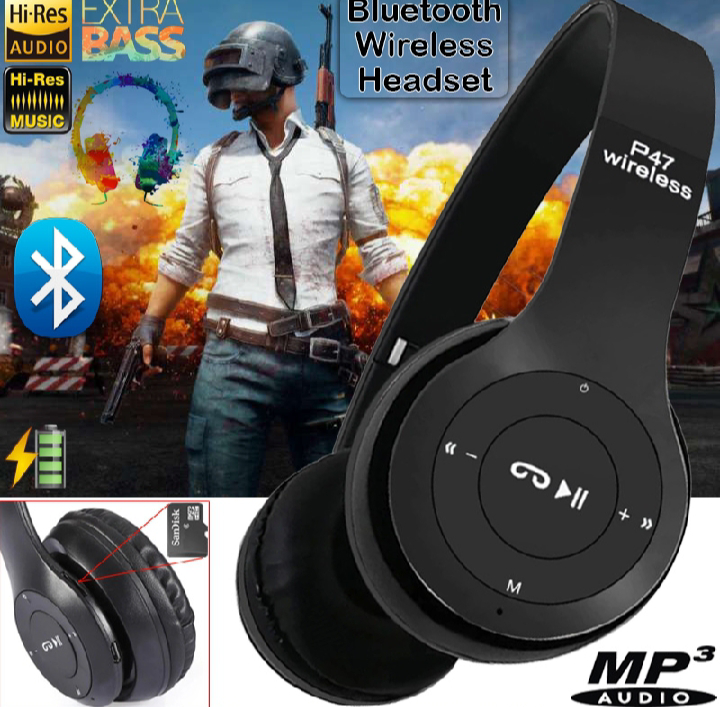 P4 wireless Headset  Bluetooth Foldable Headphones 🎧 Mobile 📲