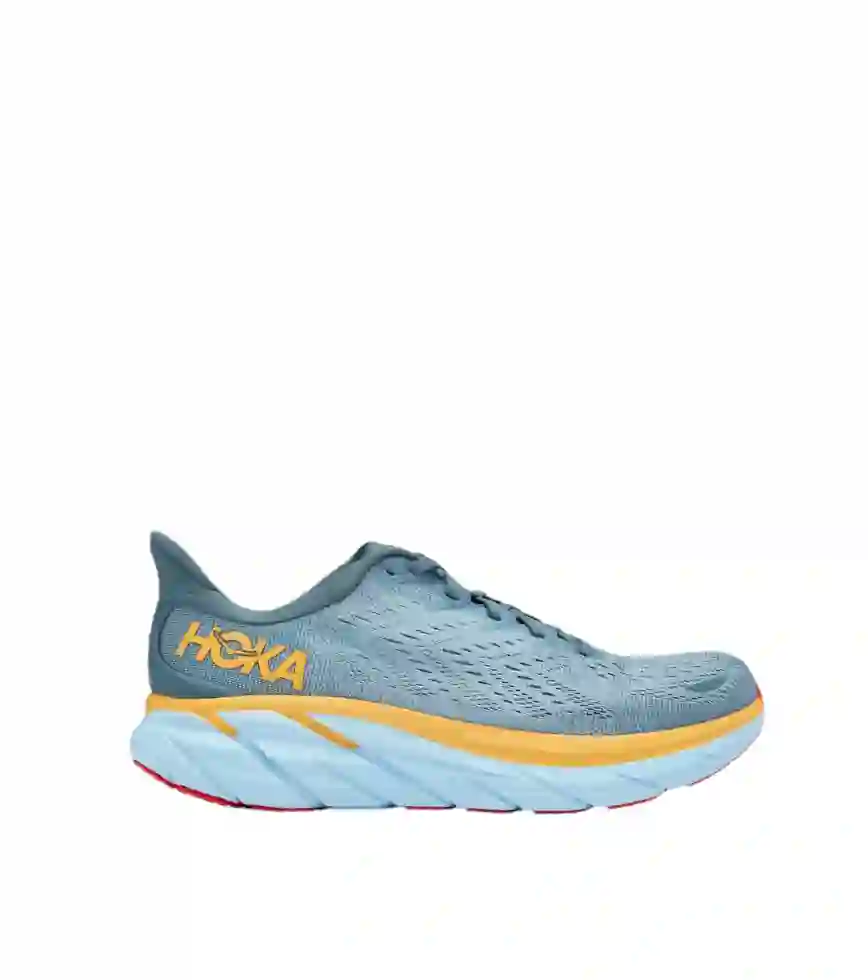 Hoka Clifton 8 Running Shoes(LIGHT GRAY/YELLOW