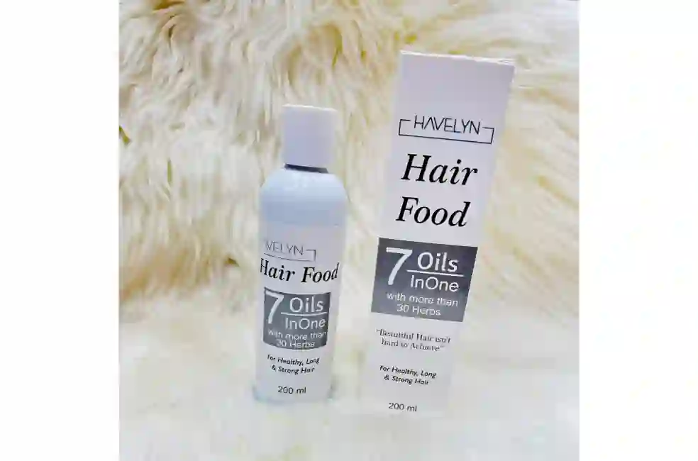 HAVELYN FOOD HAIR OIL 
  
1) BENEFITS
2) hydrated your hair
3) moisturizer your hair
4) healthy and shiny hair
5) anti bacterial properties
6) Rich in vitamin E
7) boost dandruff and hair fall
8) anti fungal properties