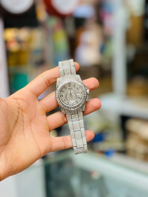 Rolex Iced stone watch