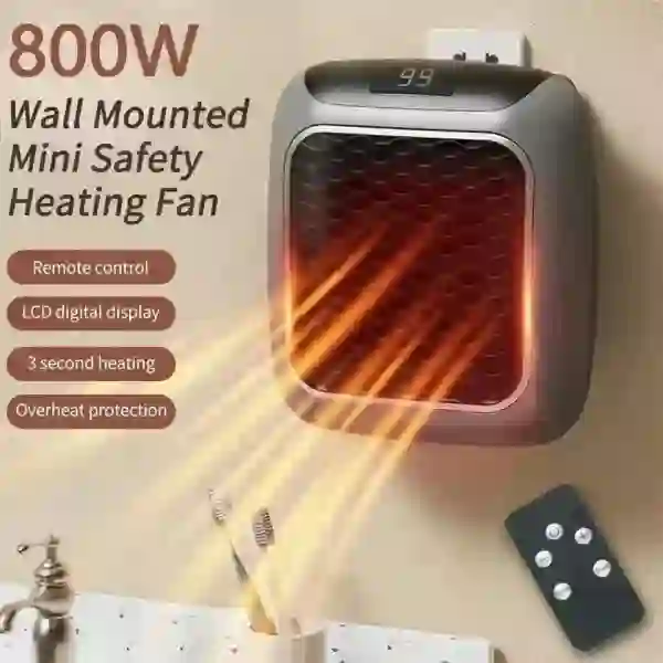 Portable Electric Wall space Heater With Adjustable Thermostat