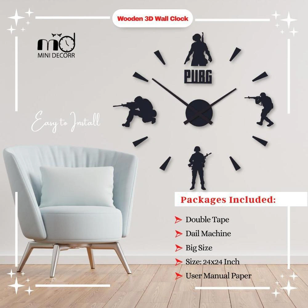 PUBG WALL CLOCK