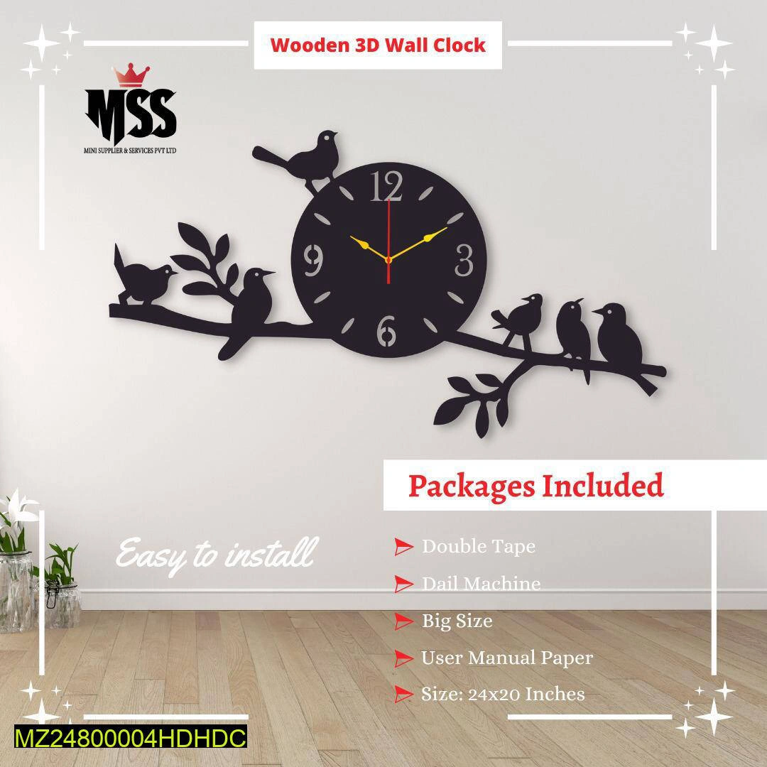 BIG WOODEN CLOCK