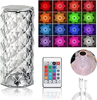 RGB Lighting Crystal Touch Control Table Lamp