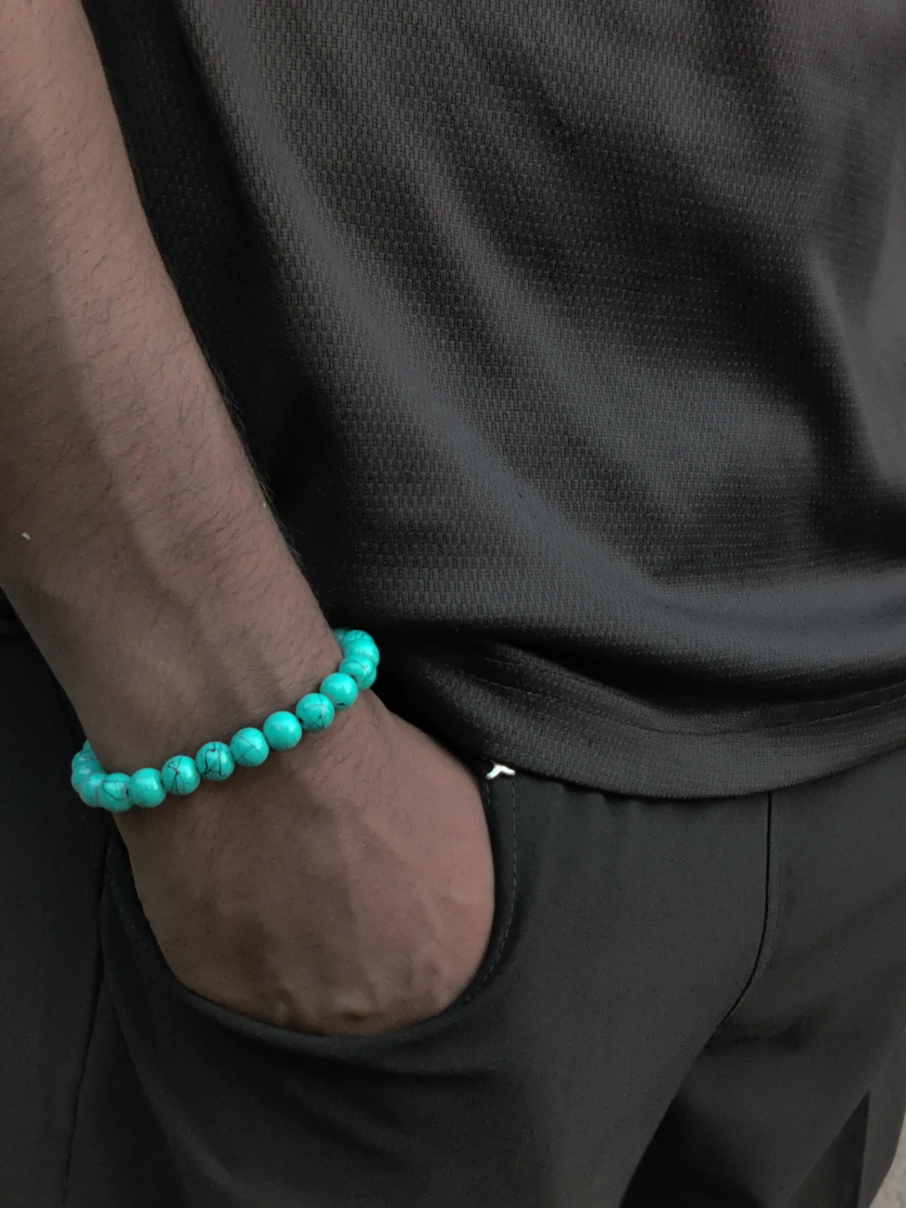 Iris Eye Gemstone Bead Bracelet