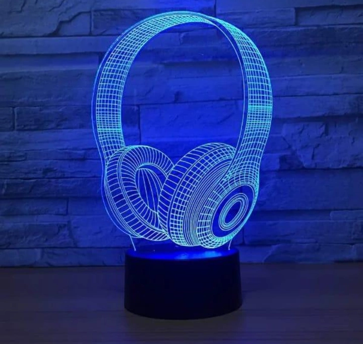 Headphone 3d illusion lamp