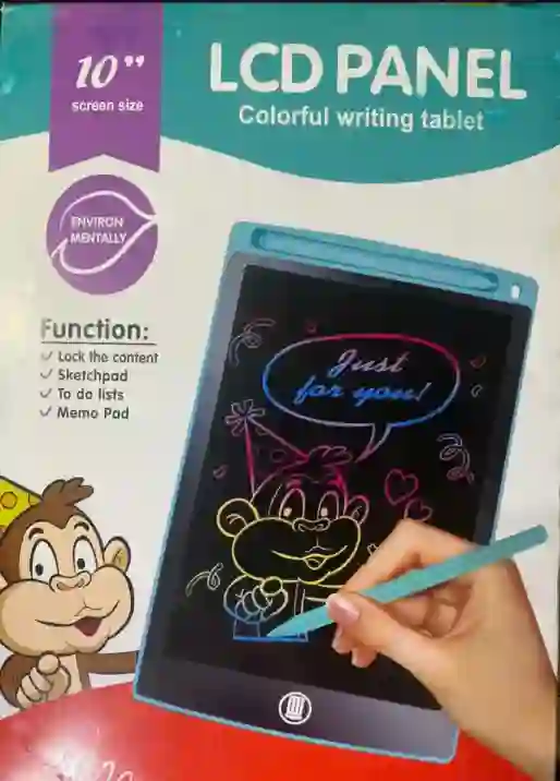 *✨Size screen 10 Inch* 
Multicolor Display LCD Drawing Writing Tablet For Kids Adults With Pen 

✨✨*

(Random colors Available)