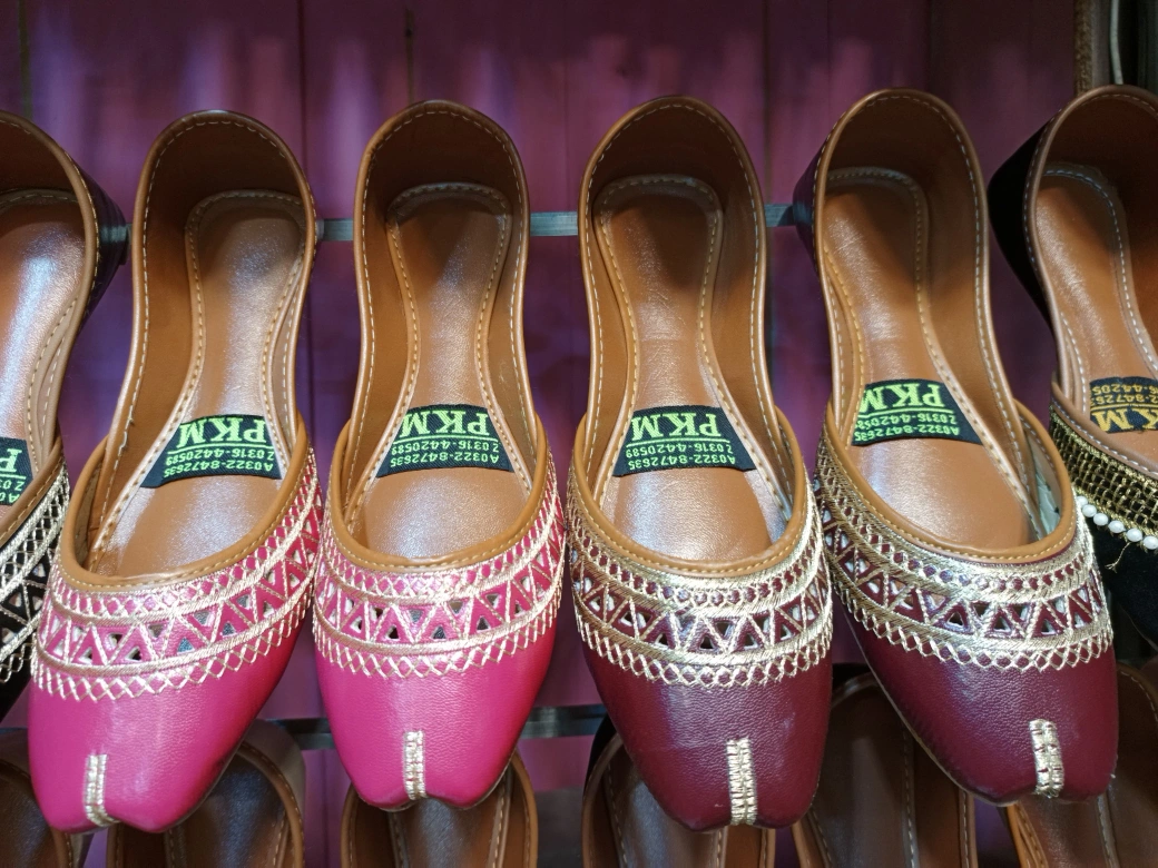 Hand-made Cutwork khussa with foam padding