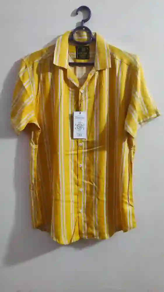 men cotton printed Button down shirt