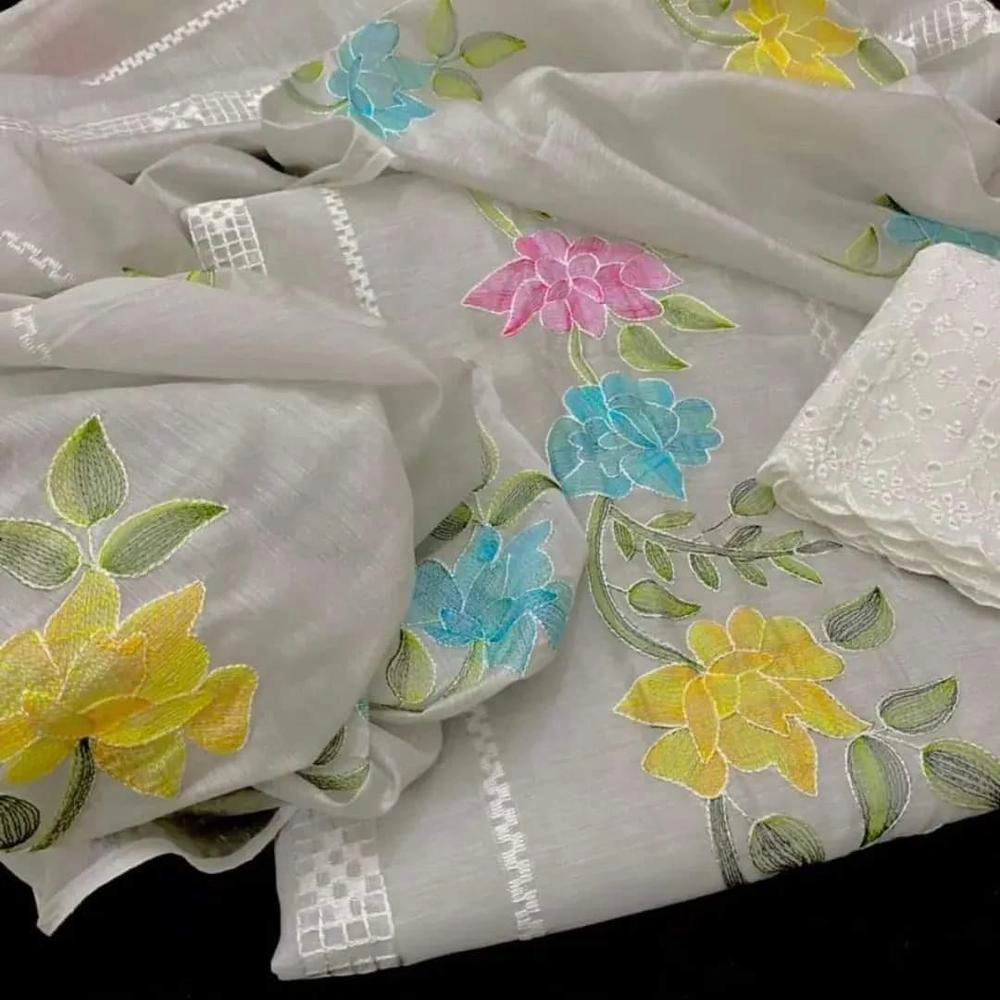 Paper Cotton unstitched 3 pcs suit