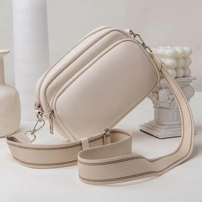 Noir & Blanc Leather Crossbody Bag and Accessories