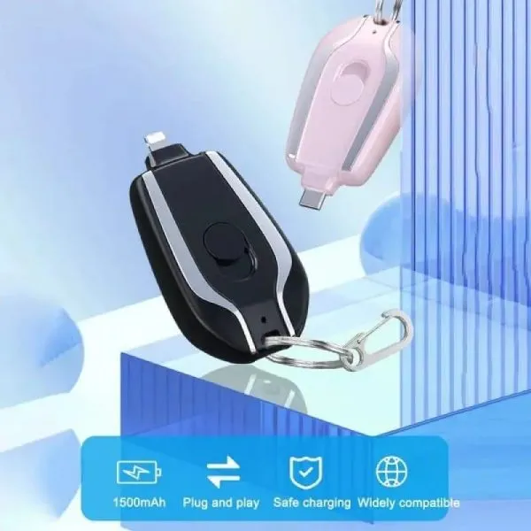 Keychain Portable Charger, Mini Power Emergency Pod Key Ring