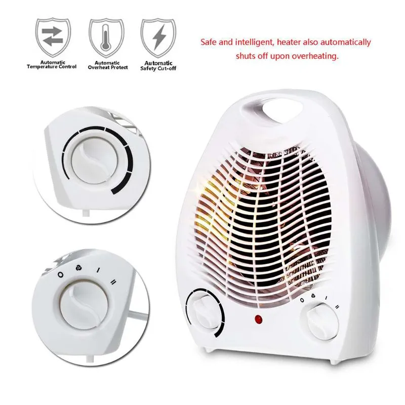 Electric Portable 2-Speed Fan Heater with Thermostat |