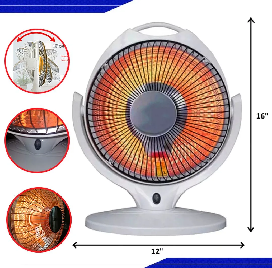 Sun Halogen Electric Dish Heater |  Energy-Efficient Heating