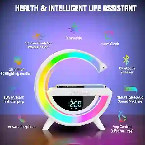 Digital Led Wireless Charger Speaker