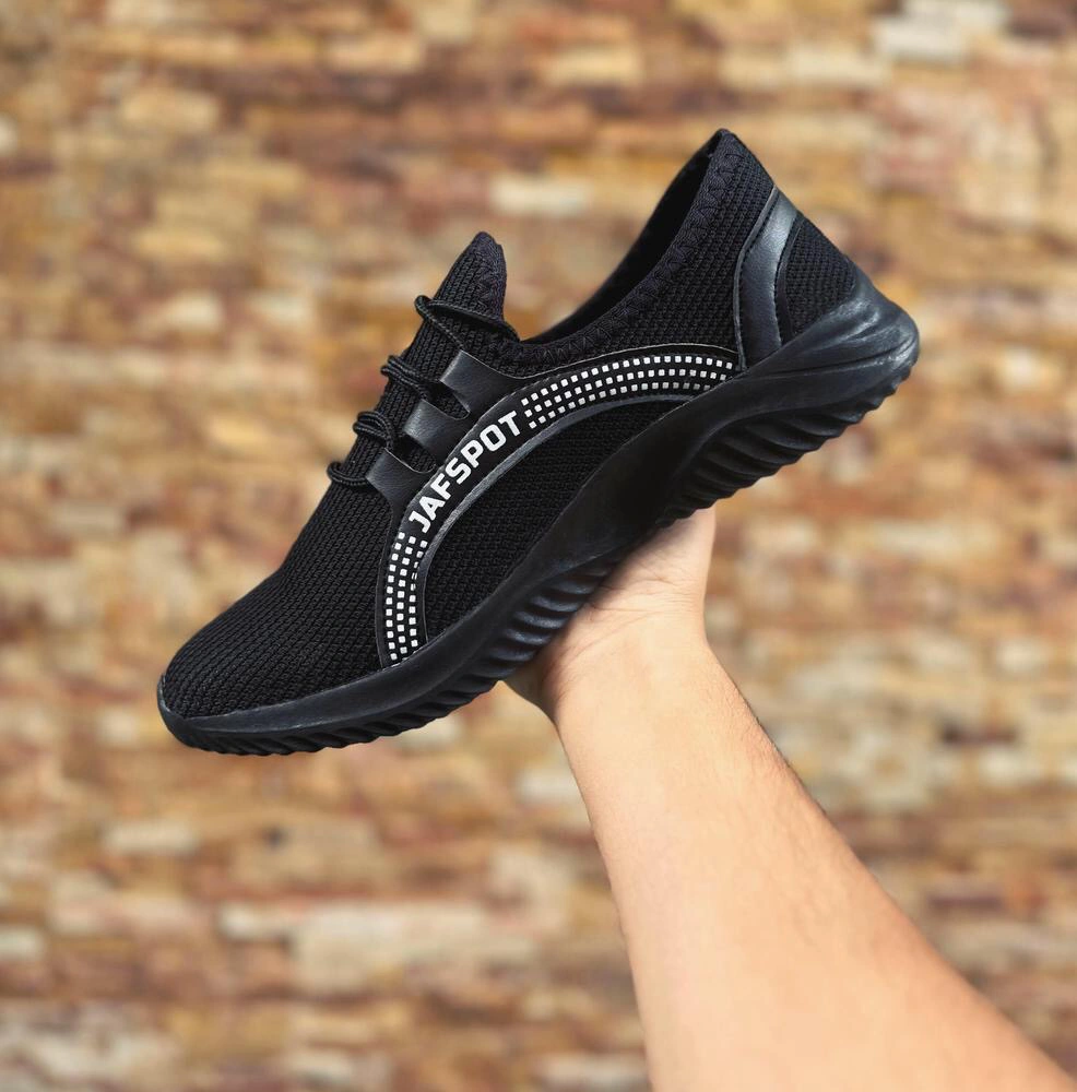 Mens’s Casual Breathable Fashion Sneakers-jf018,blavk
