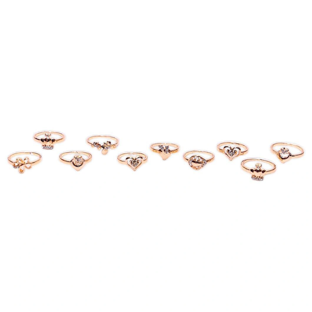 10 Peice Italian Silver Ring Set Gor Girls