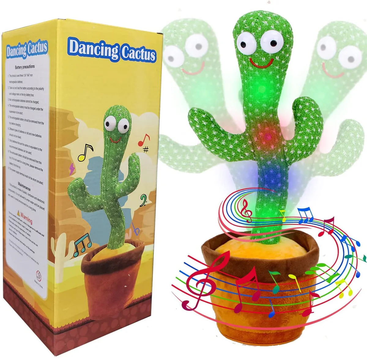 Dancing Talking Cactus Toy, USB RECHARGEABLE, Mimics,Songs