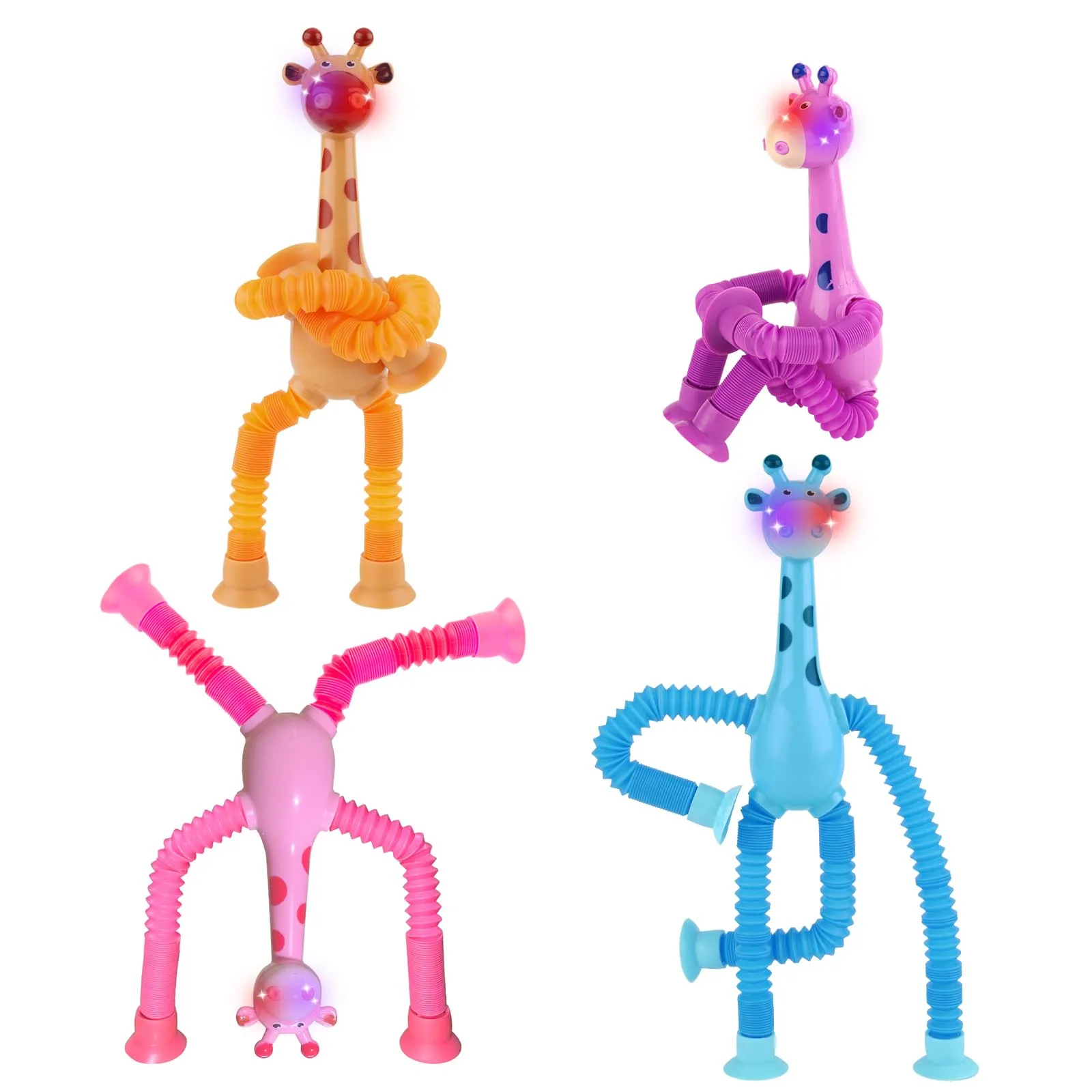 Giraffe Suction Robot Toy Funny Pop Tubes Stress Relief