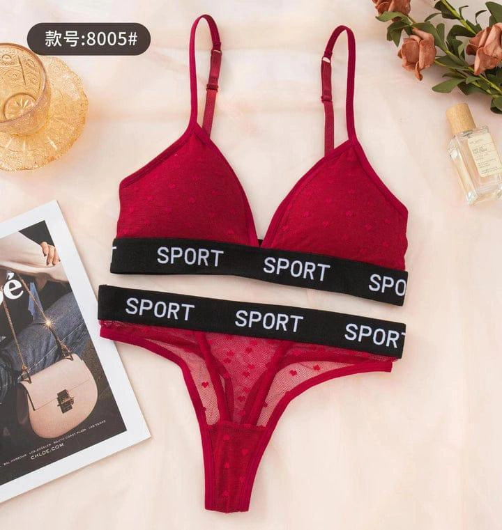 Sports Bra And Lingerie Set