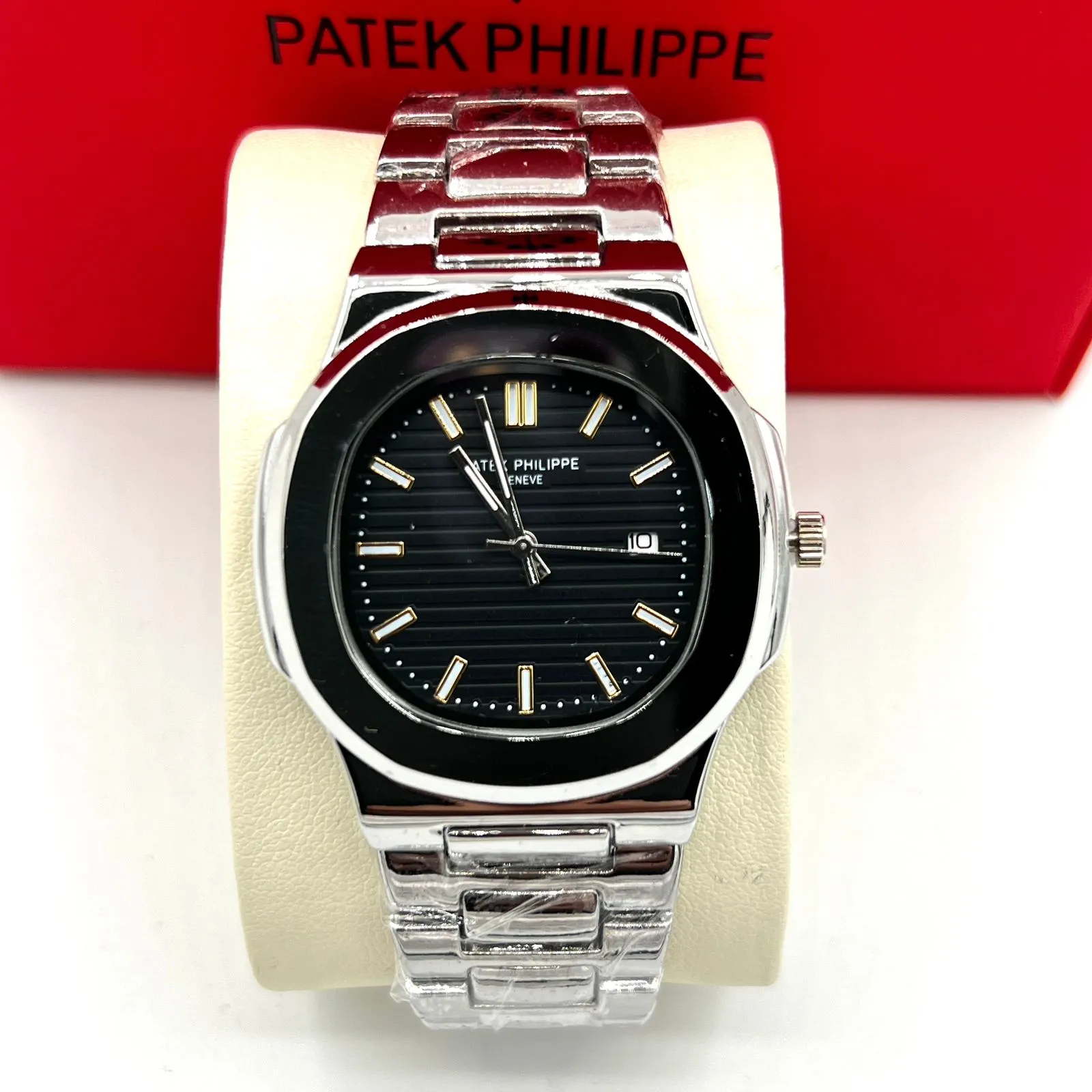 "Luxury Patek Philippe Style Men's Stainless Steel Watch