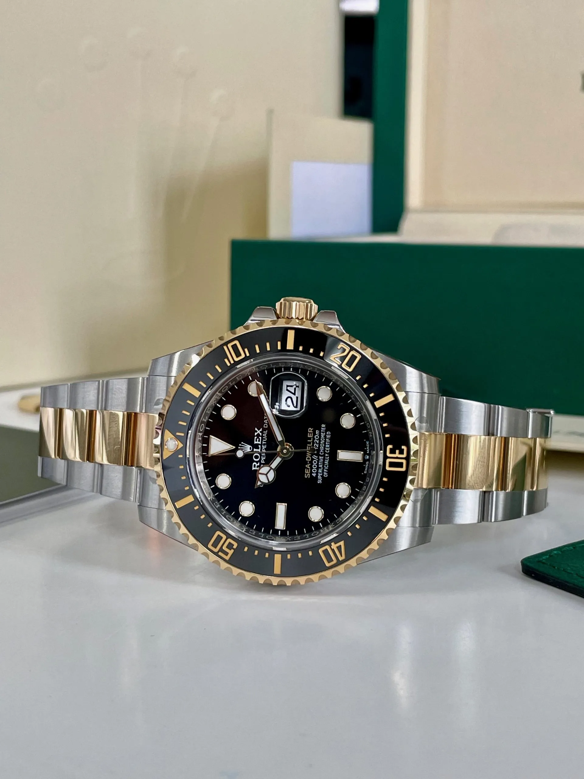 Luxury Rolex Sea-Dweller Inspired Two-Tone Watch