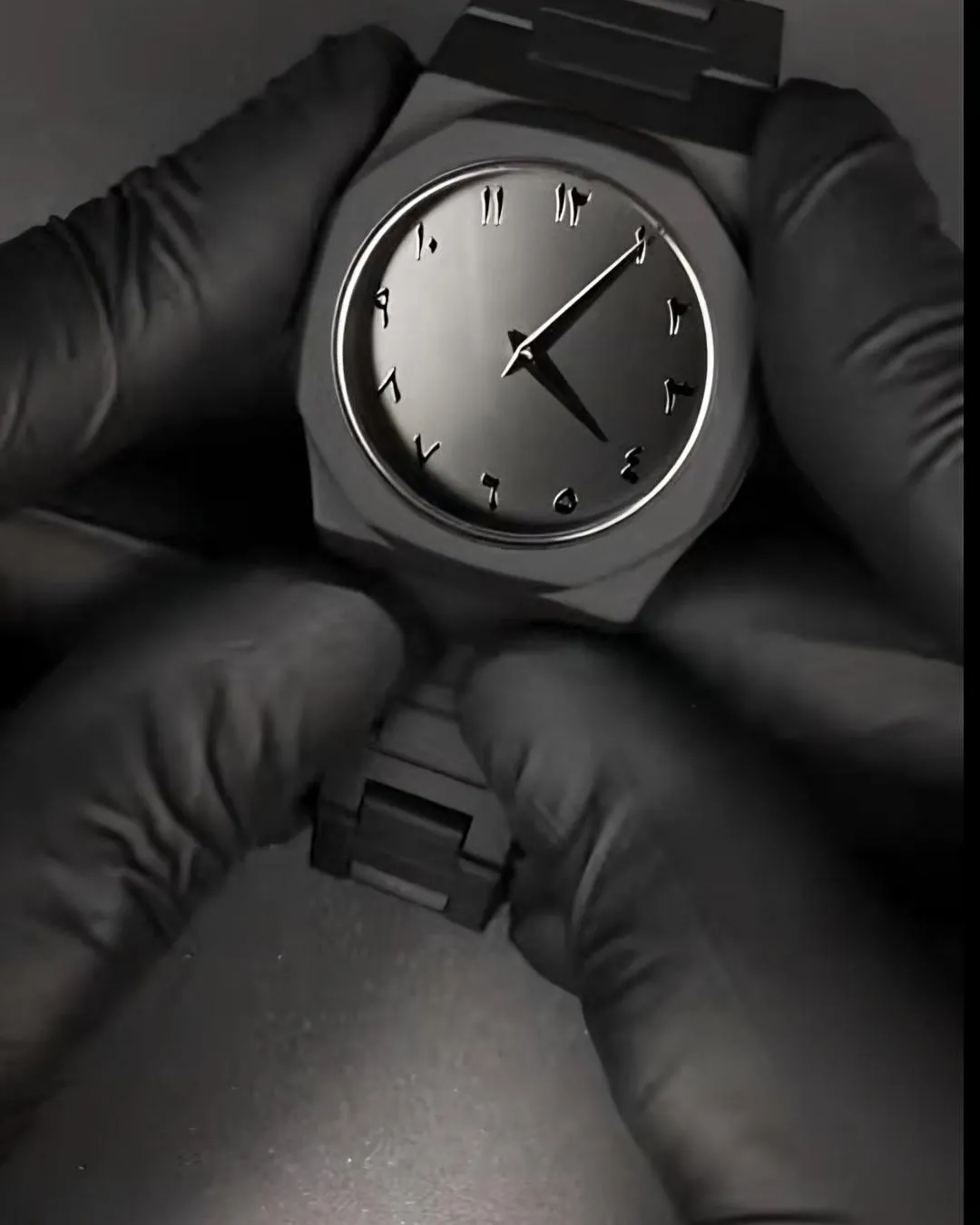Limited Edition Black Watch with Arabic Numerals.