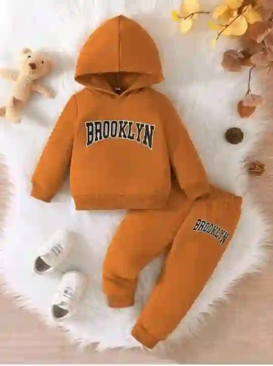 2 PC BABy polyester printed track suit