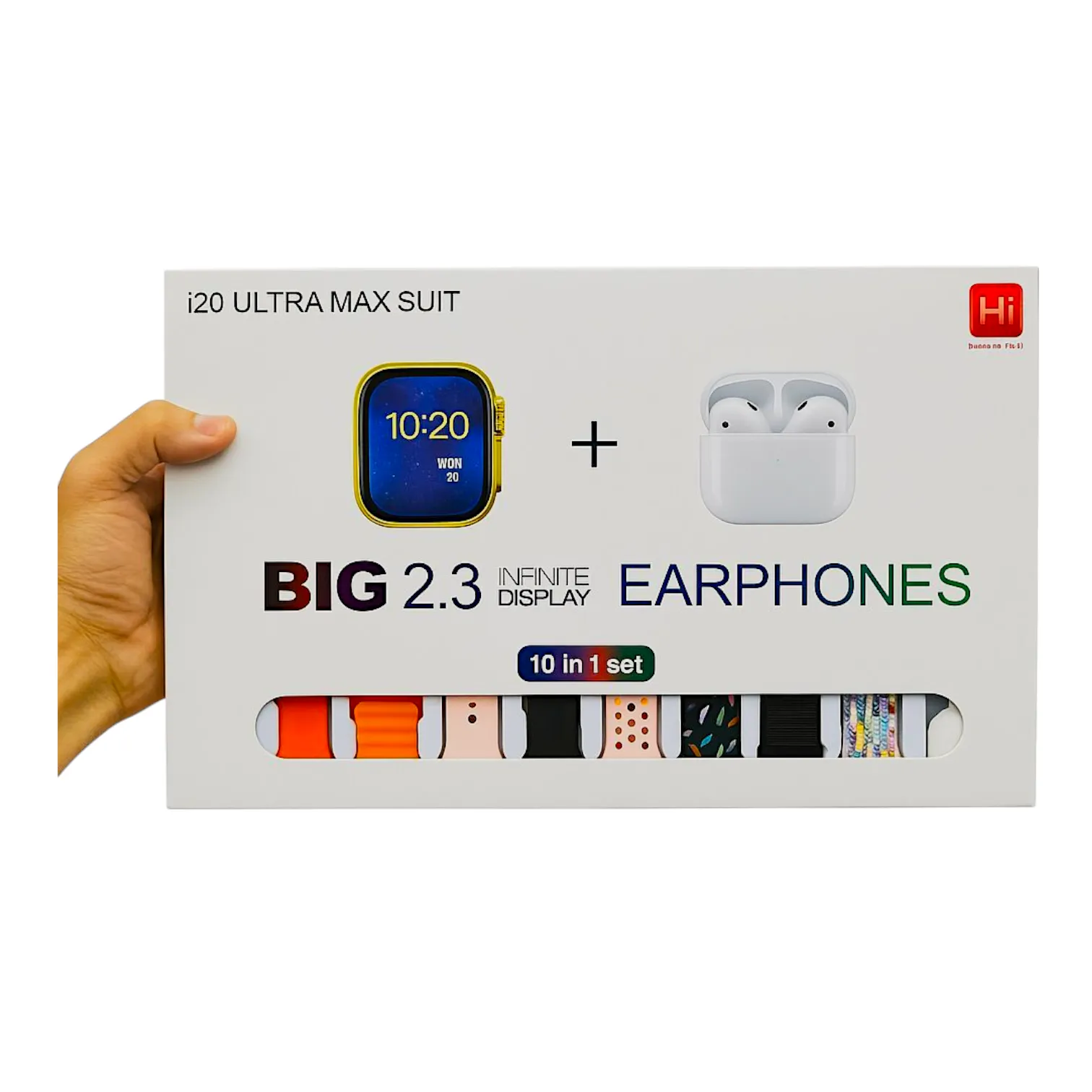 I20 Ultra Max Suit Smart Watch 10 In 1 Box 2.3inch Large Scr
