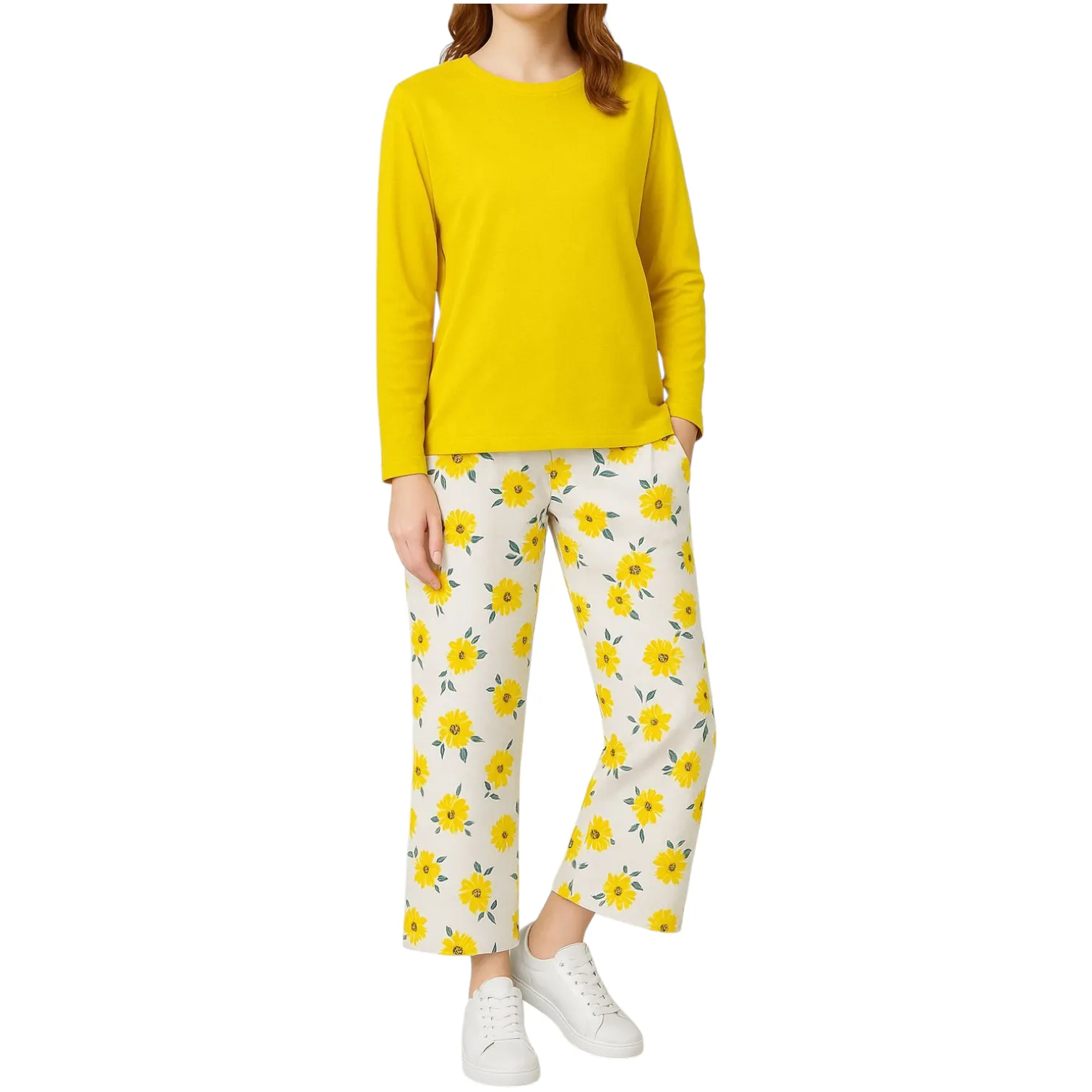2 Pcs Women's Stitched Plain Night Suit
