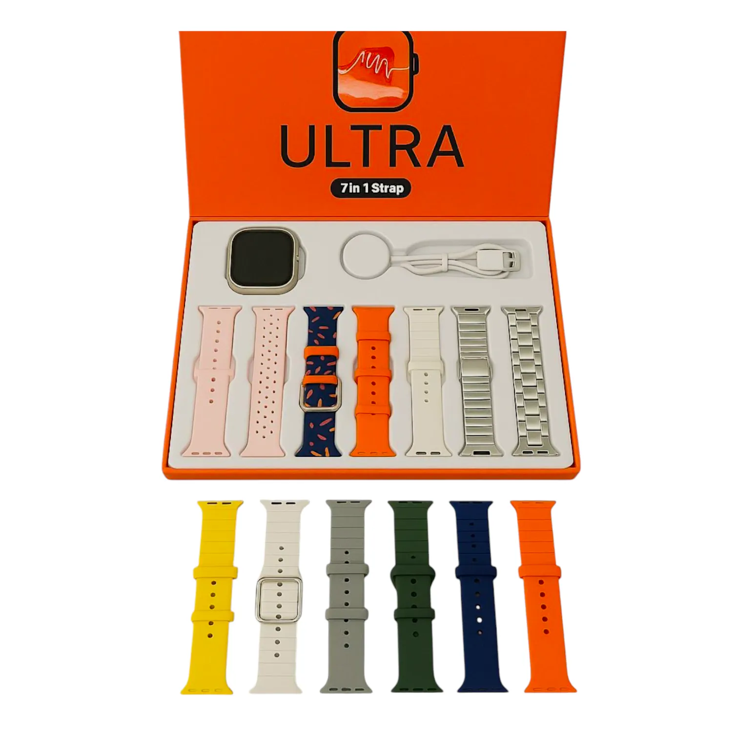 7-in-1 Ultra Smart Watch With Bluetooth Calling, Fitness Tra