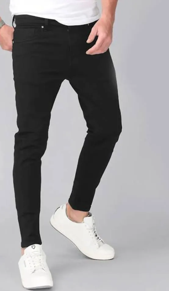 Classic Black Men's Jeans - Sleek, Versatile & Comfortable